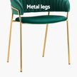 green velvet armchair