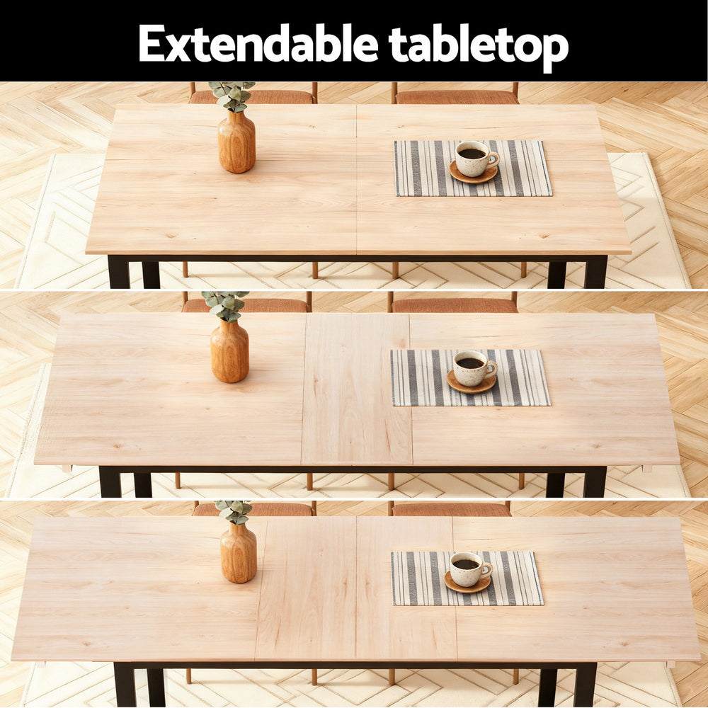 Artiss 2M Extendable Dining Table - Natural