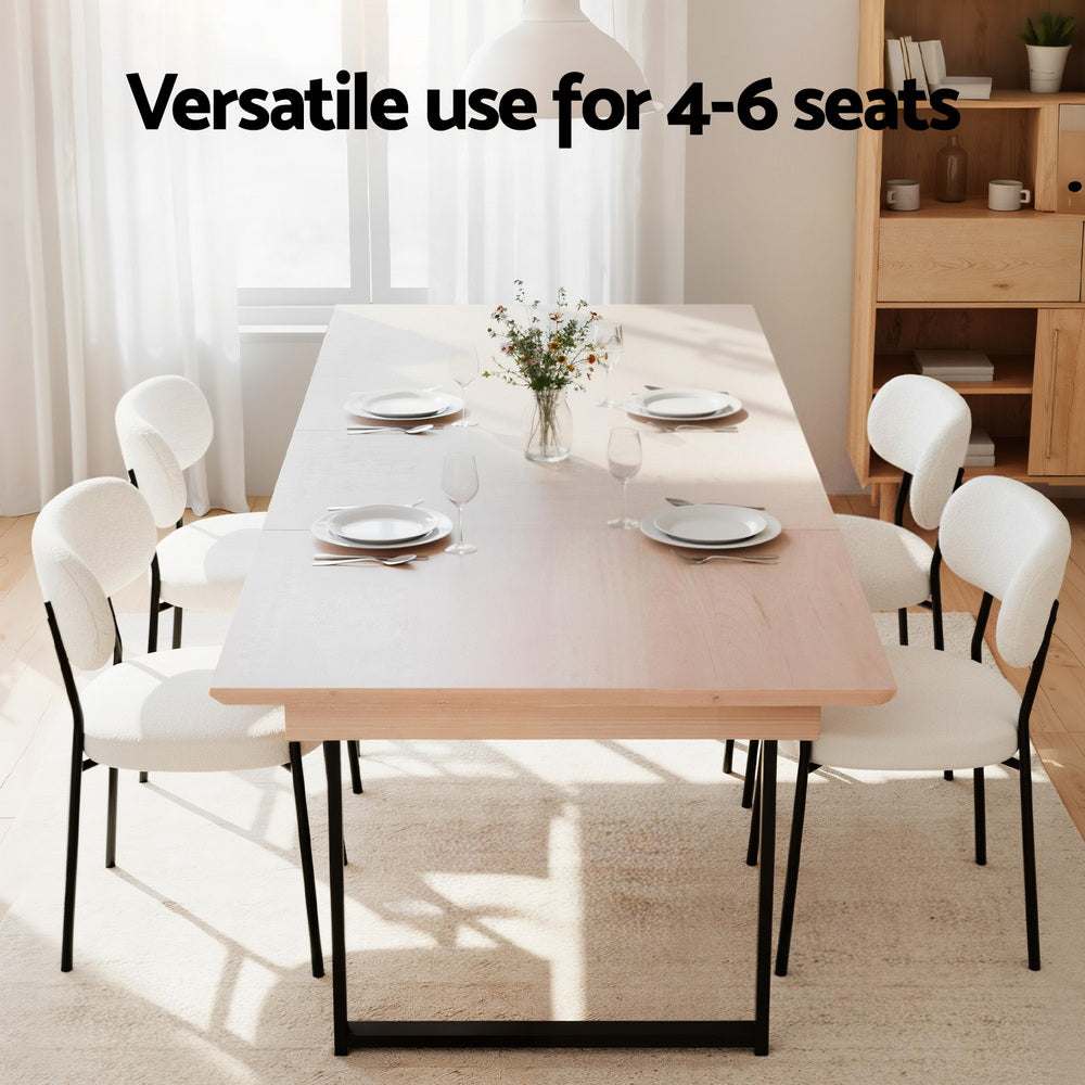 Artiss 2M Extendable Dining Table - Natural