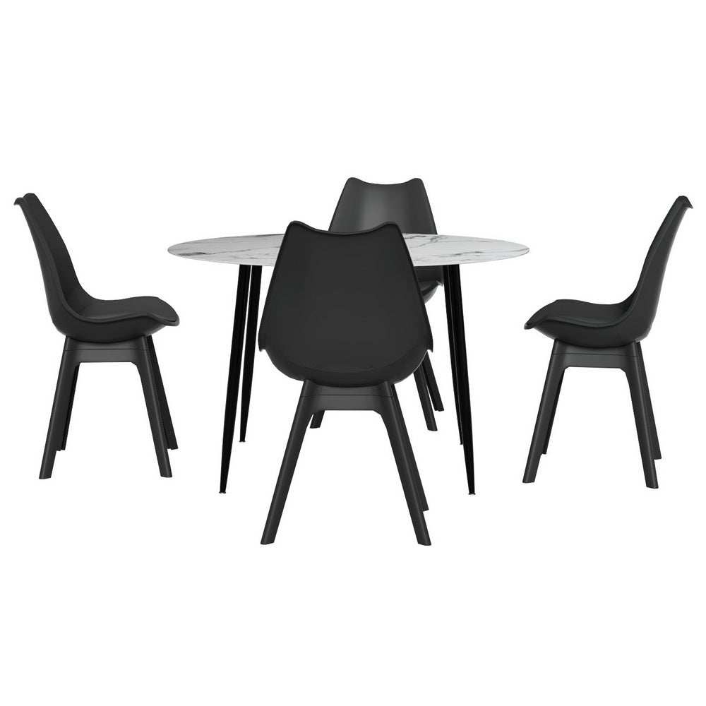 Marble Dining Table and Chairs Set