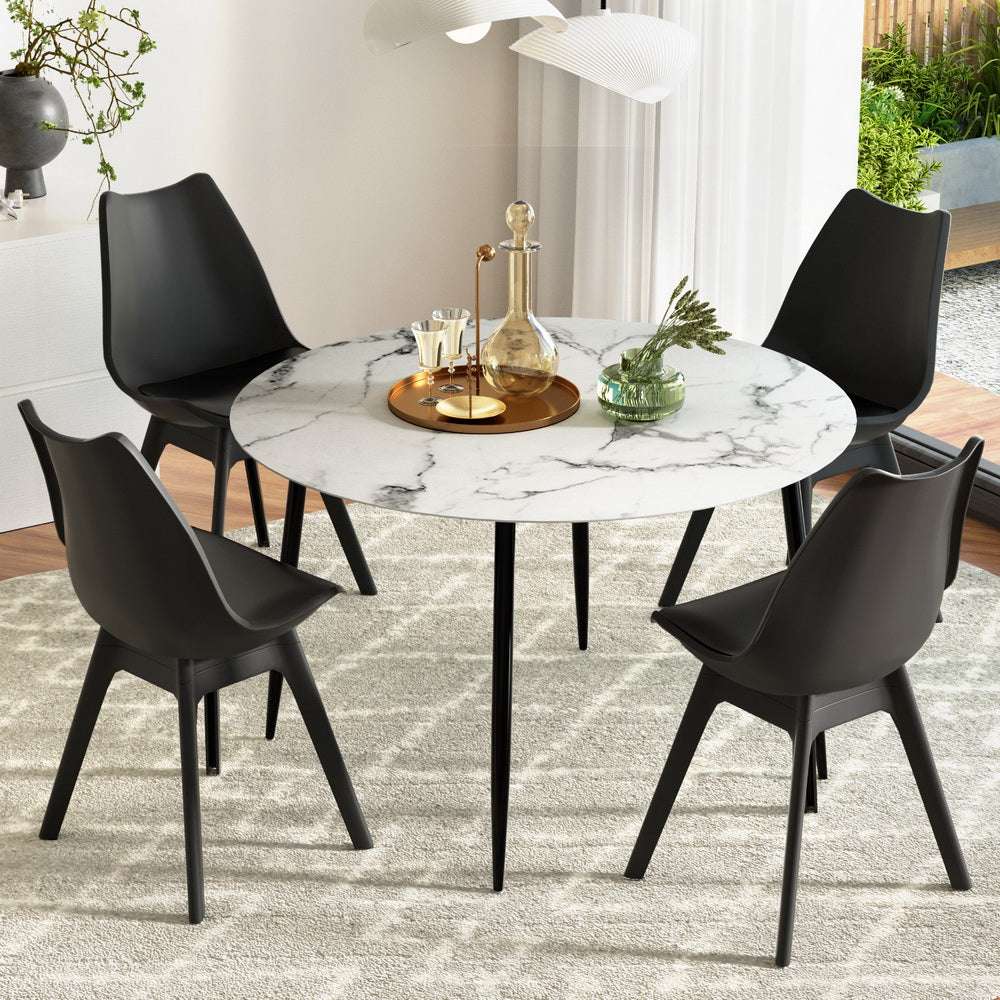 Marble Dining Table and Chairs Set