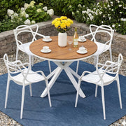 Gardeon 5PCS Outdoor Dining Set Table and Chairs Patio Garden Furniture Entwine