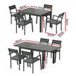 black outdoor dining set