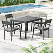 black outdoor dining set