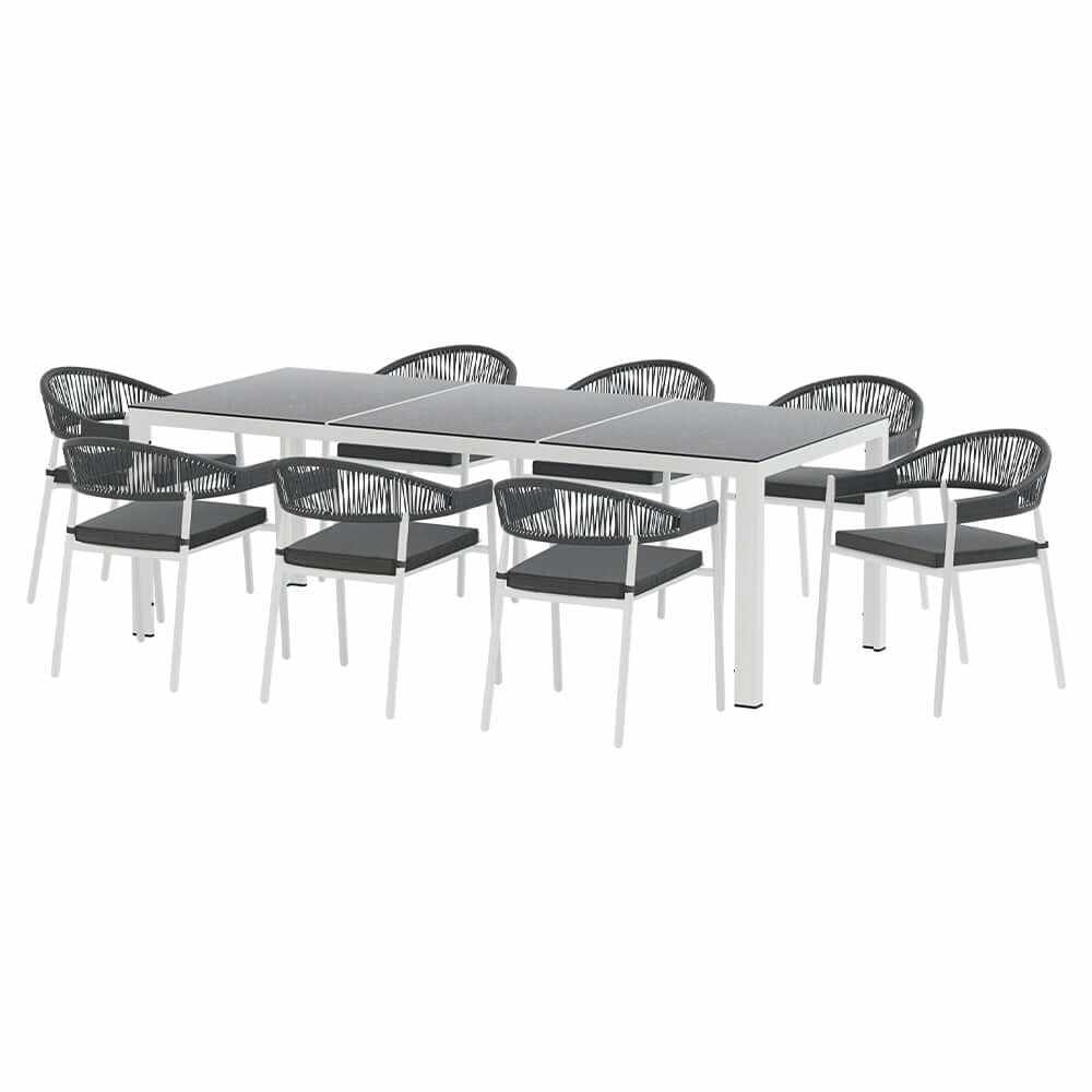 Gardeon Outdoor Dining Table And Chairs - White