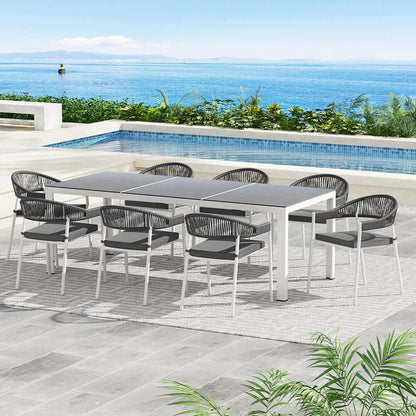 Gardeon Outdoor Dining Table And Chairs - White