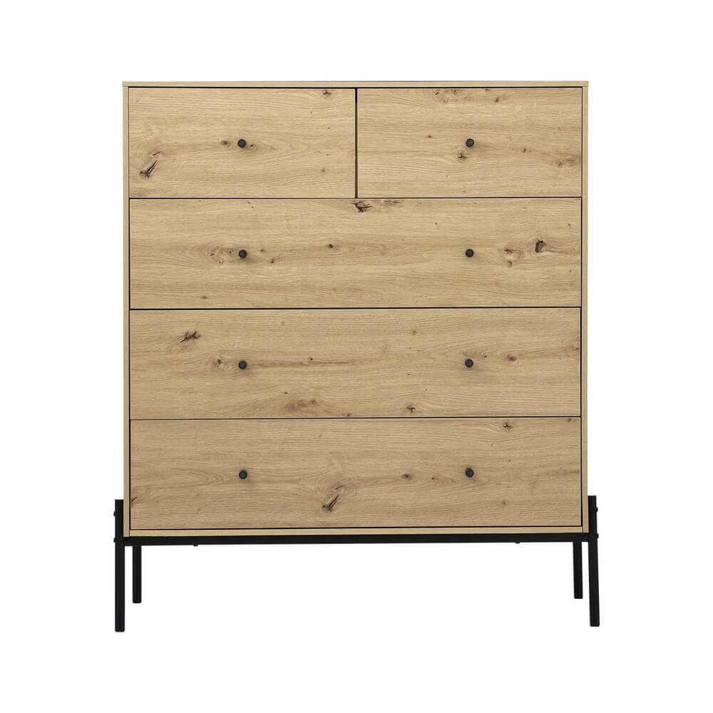 ARNO Pine 5 Drawer Chest of Drawers