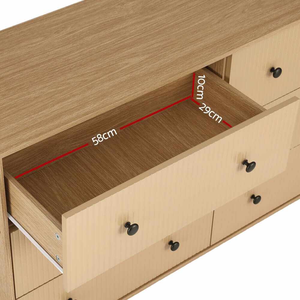 Ruth Six Drawer Dresser Chest - Pine