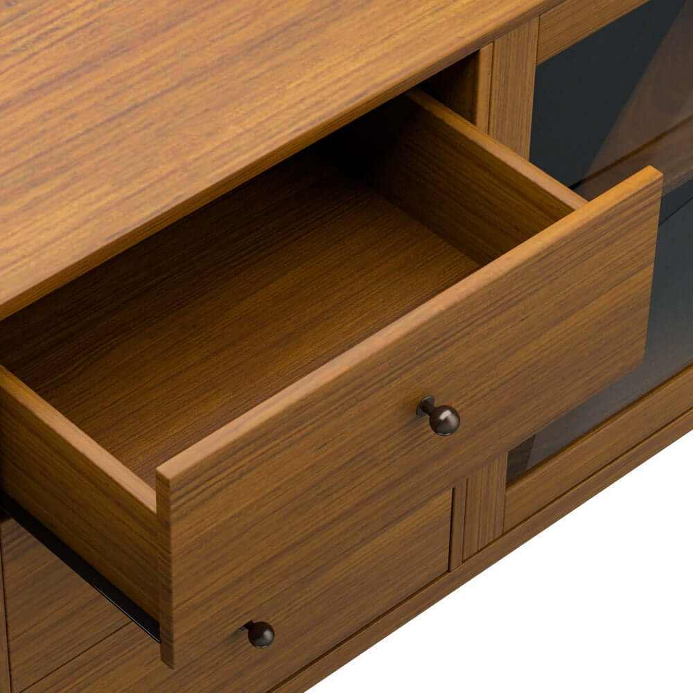 Reary Sideboard Buffet with Glass Doors - Oak