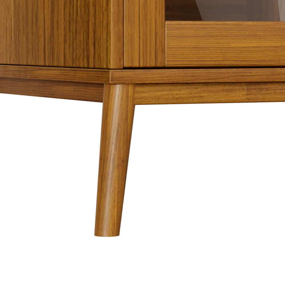 Artiss Buffet Sideboard with Glass Doors - Oak