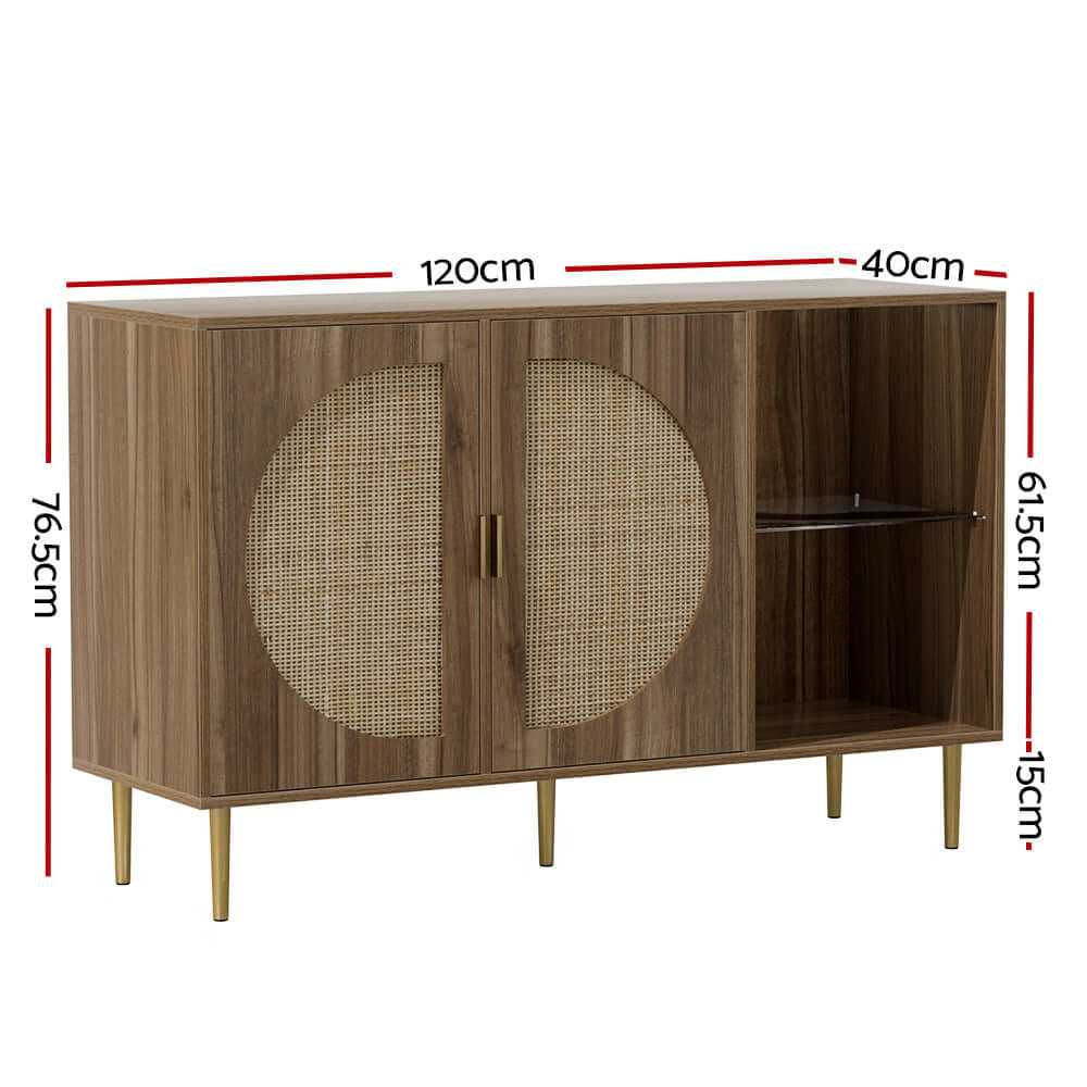 ANYA Mid Century Buffet Cabinet 2 Doors