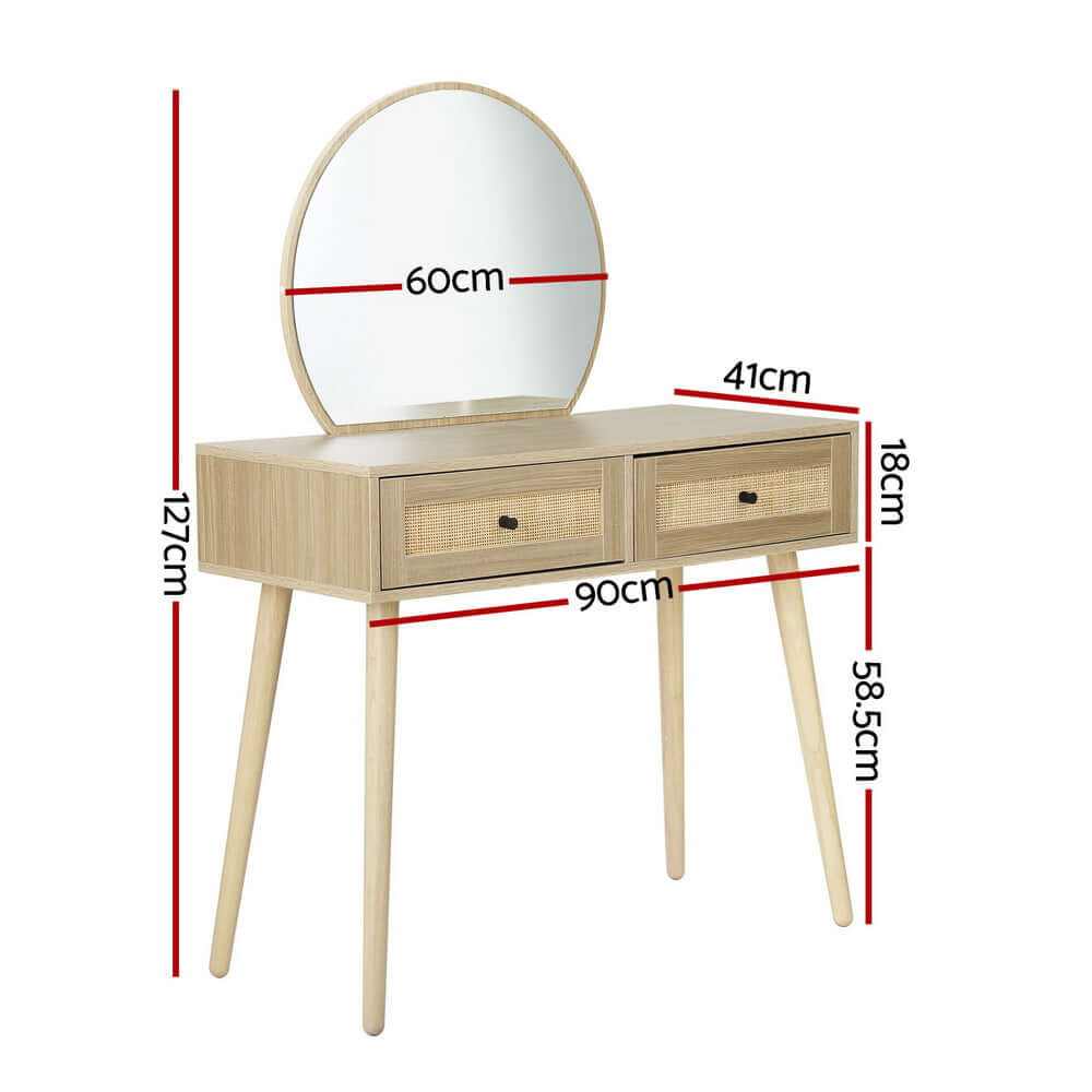 dressing table with mirror