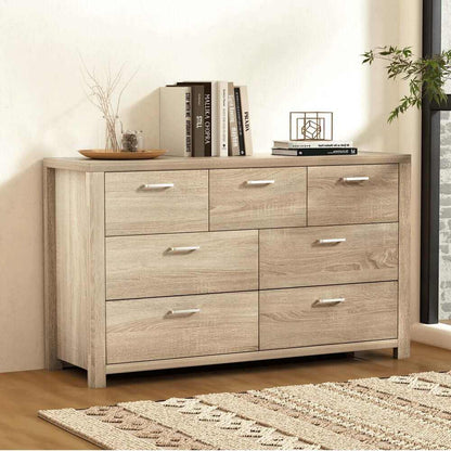 Artiss 7 Drawer Chest of Drawers - MAXI Pine