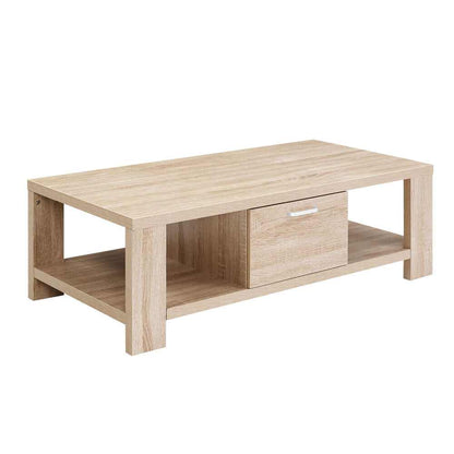 Artiss Coffee Table 1 Drawer Light Oak - Maxi Series