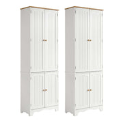 Artiss 2x Buffet Sideboard Pantry Cabinet Cupboard 6-Tiers Storage Shelves BERNE