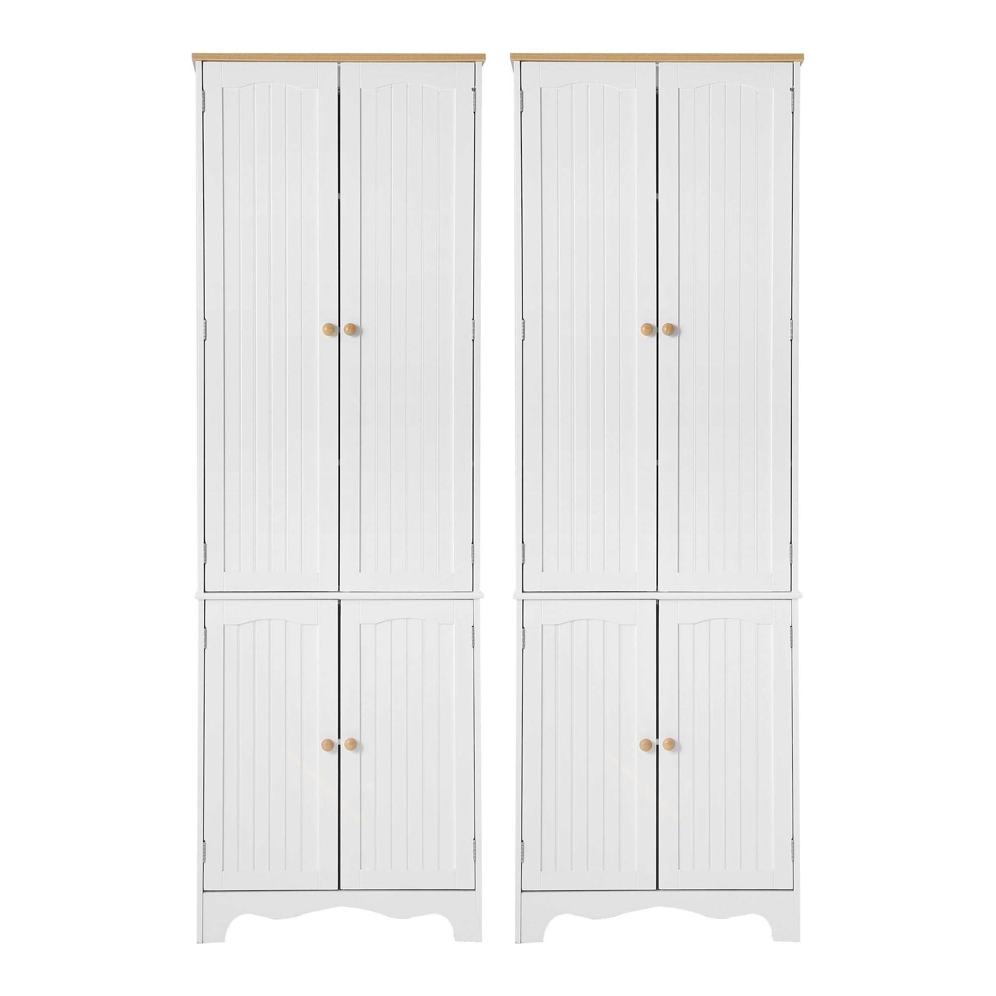 Artiss 2x Buffet Sideboard Pantry Cabinet Cupboard 6-Tiers Storage Shelves BERNE
