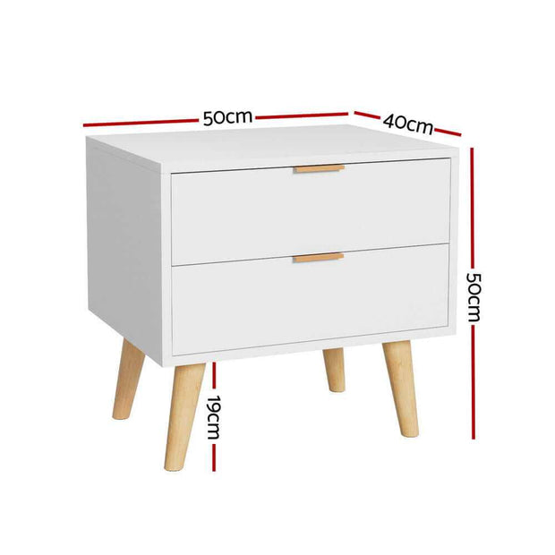 bedside table white