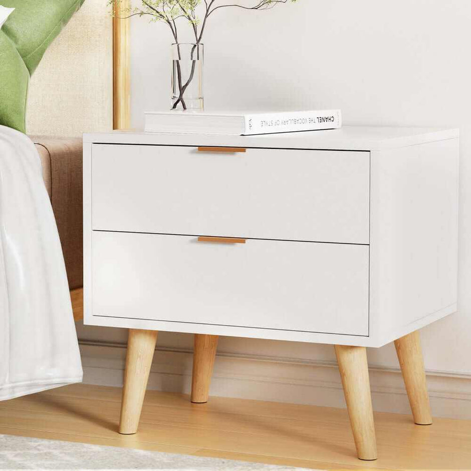 bedside table white