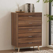 MIRI Walnut Drawer Chest 5 Drawers