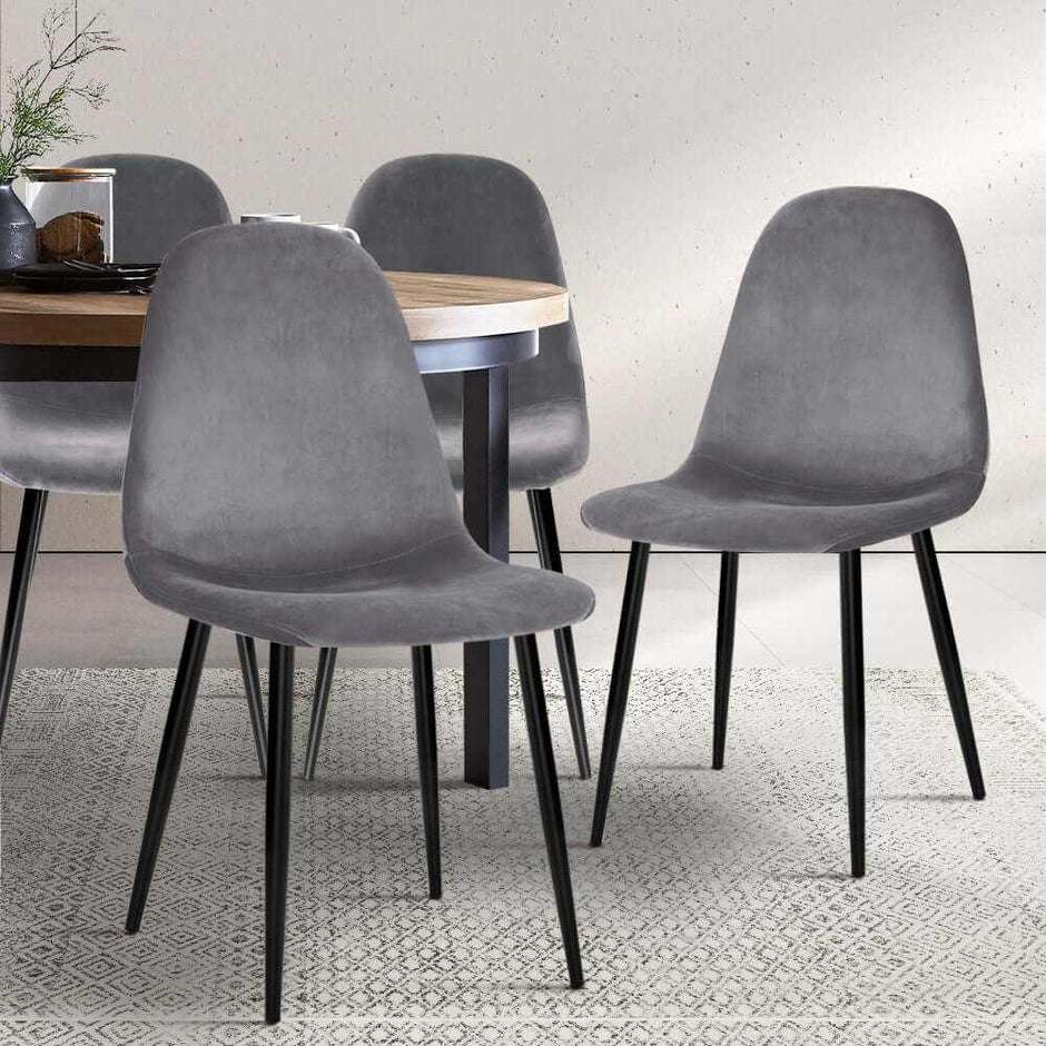 velvet dining chairs set of 4