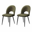 green velvet dining chairs