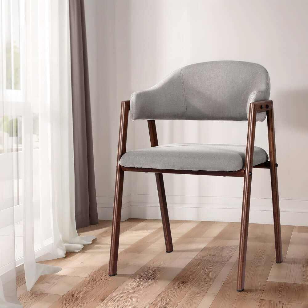 Nadi Linen Dining Chairs Set of 2 - Grey