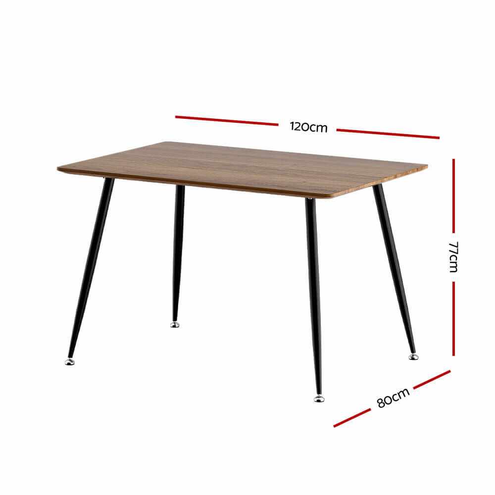 Artiss Dining Table 4 Seater Kitchen Cafe Wooden Table Rectangular 120