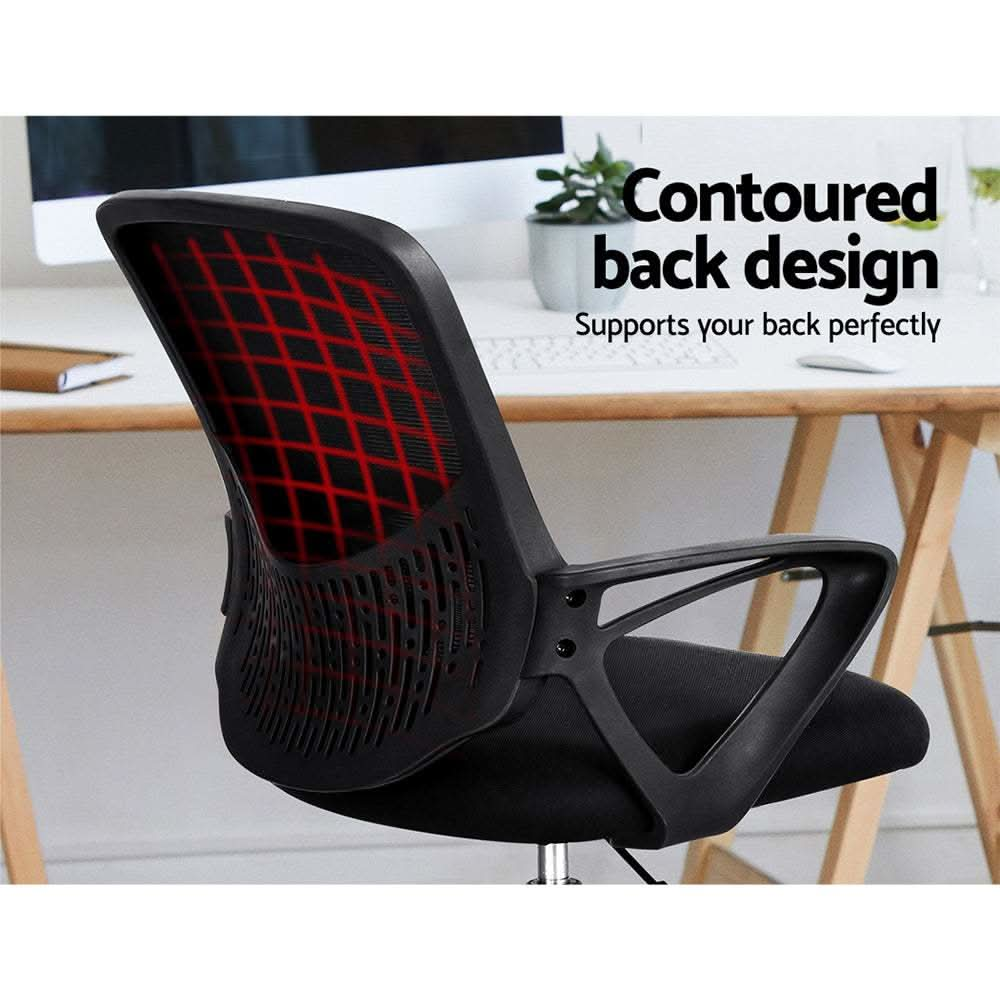 Artiss Office Mesh Chairs - Black