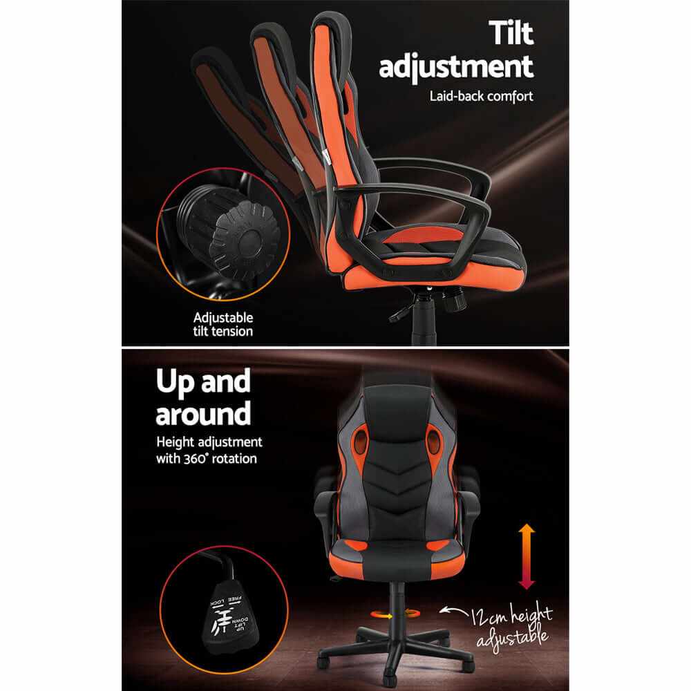 Artiss High Back Computer Office Chair - Orange