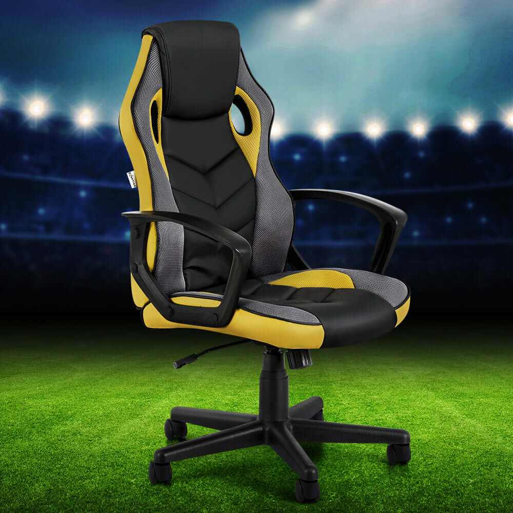 Artiss High Back Gaming Office Chair - Yellow