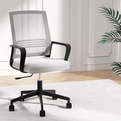 Artiss Mid Back Mesh Office Chair - Grey