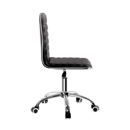 Artiss PU Leather Low Back Office Chair - Black