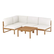 Gardeon 4-Seater Outdoor Sofa Set Wooden Lounge Setting 5PCS