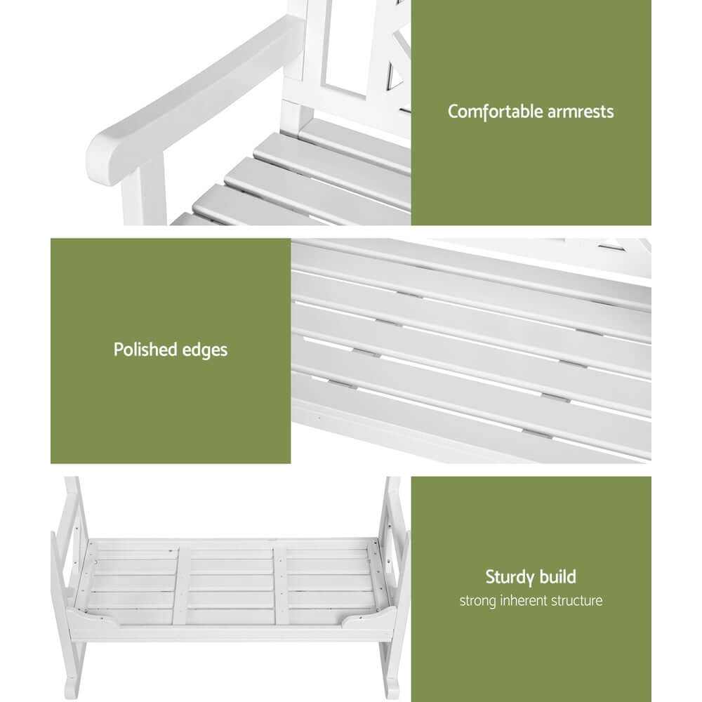 Garden Outdoor Garden Bench white