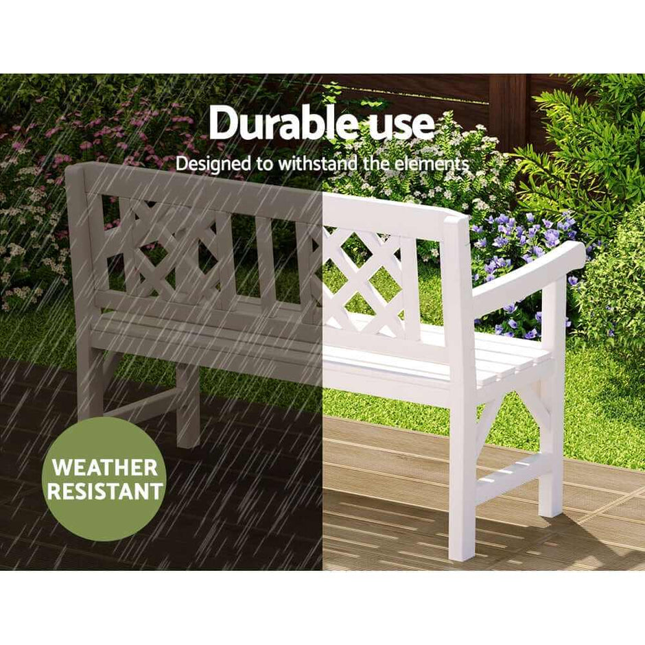 Garden Outdoor Garden Bench white