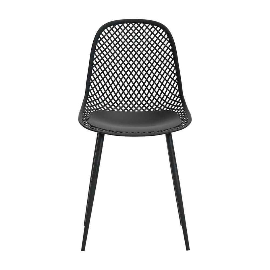 outdoor dining chairs black