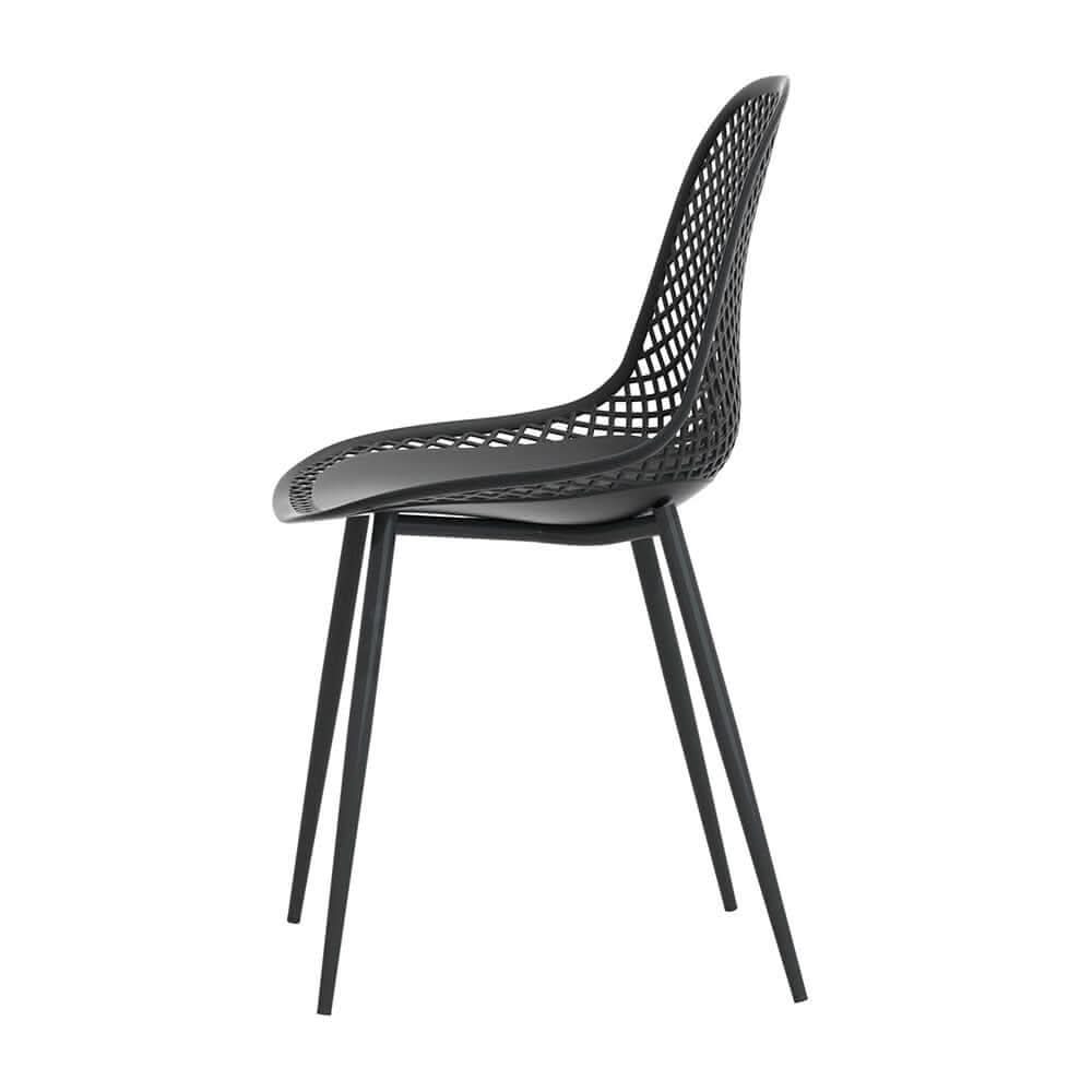 Gardeon 4PC Outdoor Dining Chairs Black