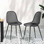 Gardeon 4PC Outdoor Dining Chairs Black