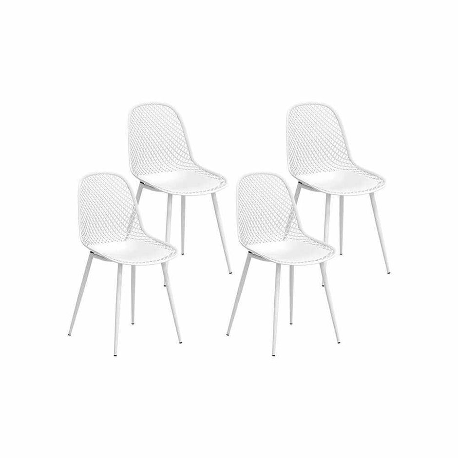 outdoor dining chairs white