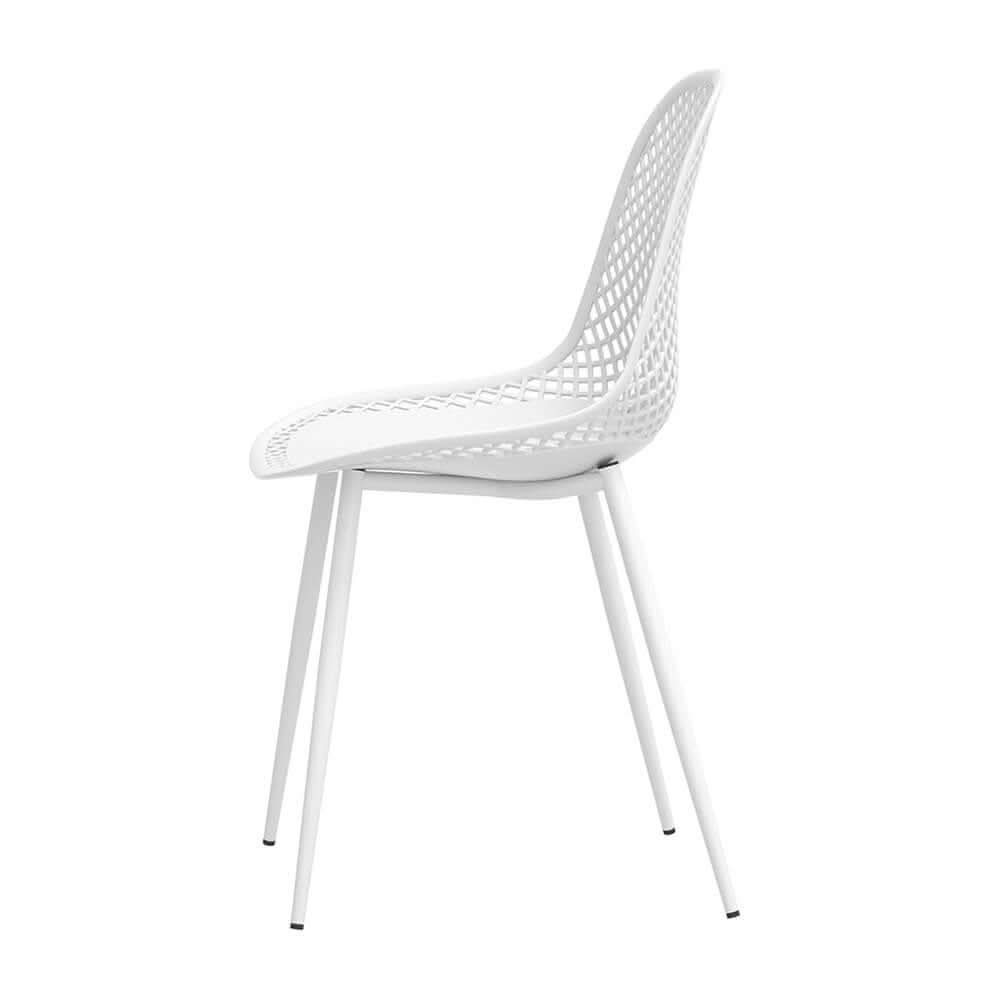 Gardeon 4PC Outdoor Dining Chairs White