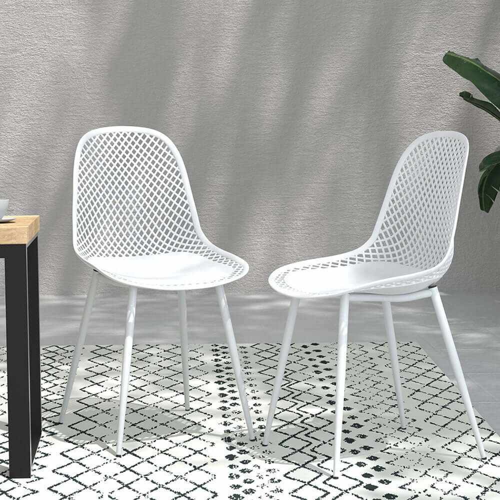 outdoor dining chairs white