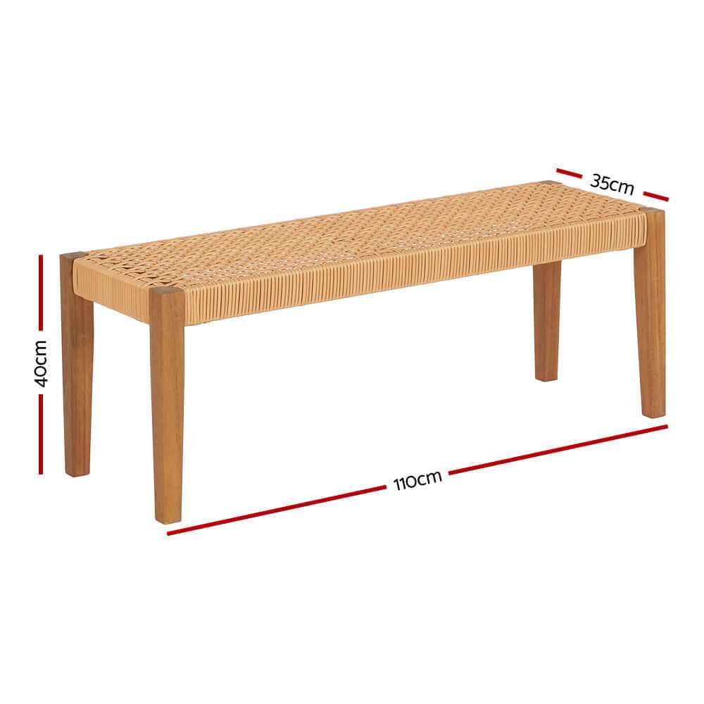 Gardeon Outdoor Dining Bench Seat 2-Seater Patio Furniture