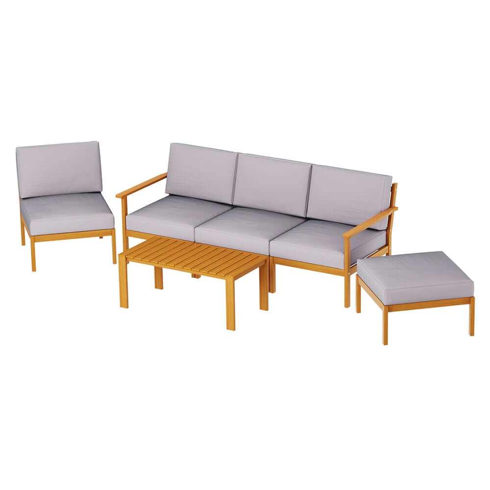 Gardeon Outdoor 5-Seater Wood Patio Set