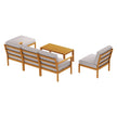 wood patio set