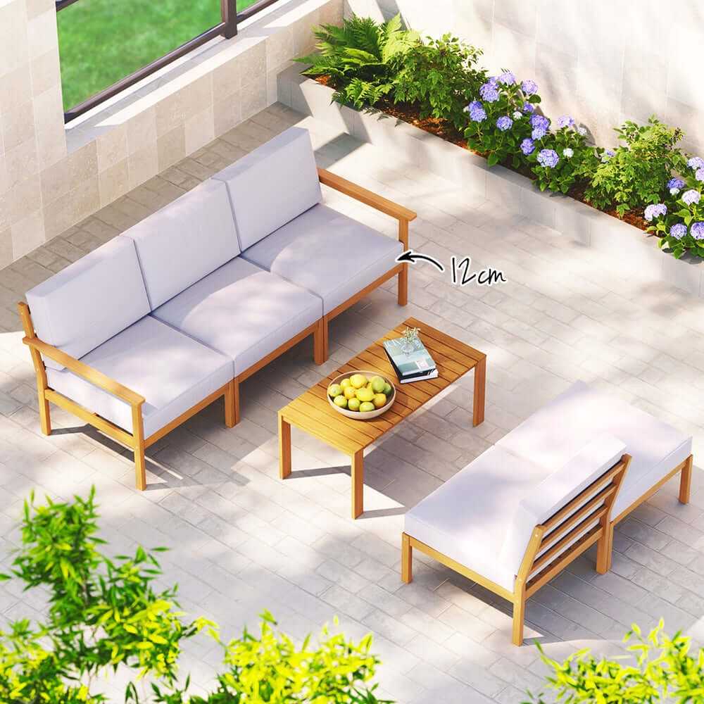 Gardeon Outdoor 5-Seater Wood Patio Set