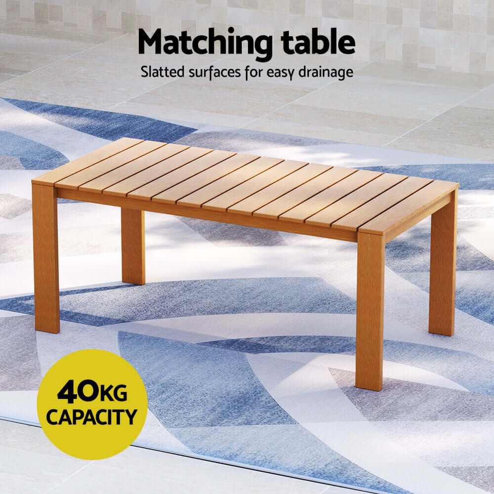 Gardeon Outdoor 5-Seater Wood Patio Set