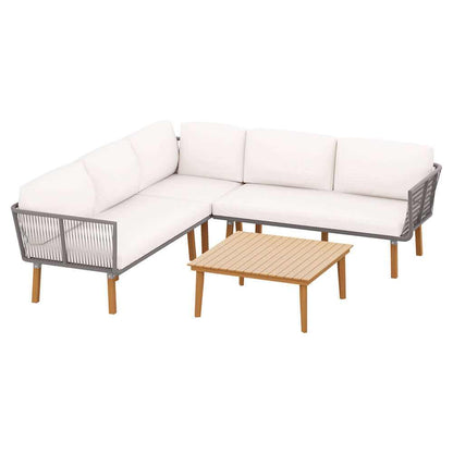 Gardeon 5-Seater Outdoor Sofa Set Wooden Lounge Setting