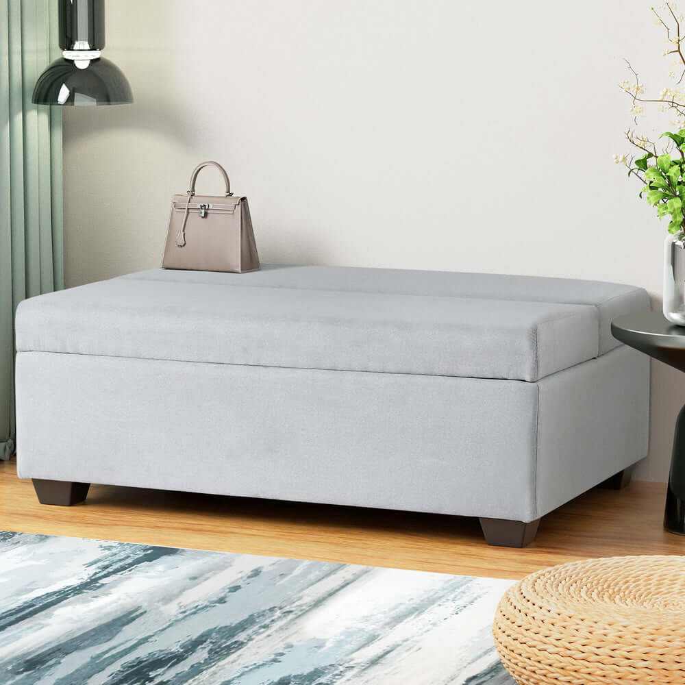 Victor Ottoman Storage Sofa Bed 112cm Foldable Grey
