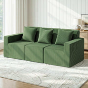 Artiss Modular 3-Seater Sofa Bed Convertible Sectional Floor Couch with Deep Seat