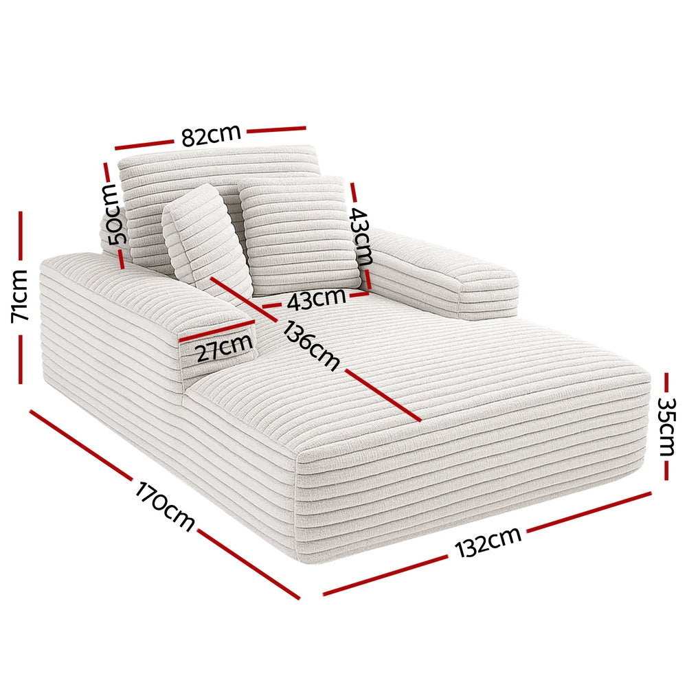Artiss Reading Chairs Sleeper Cloud Sofas Faux Fur Fabric